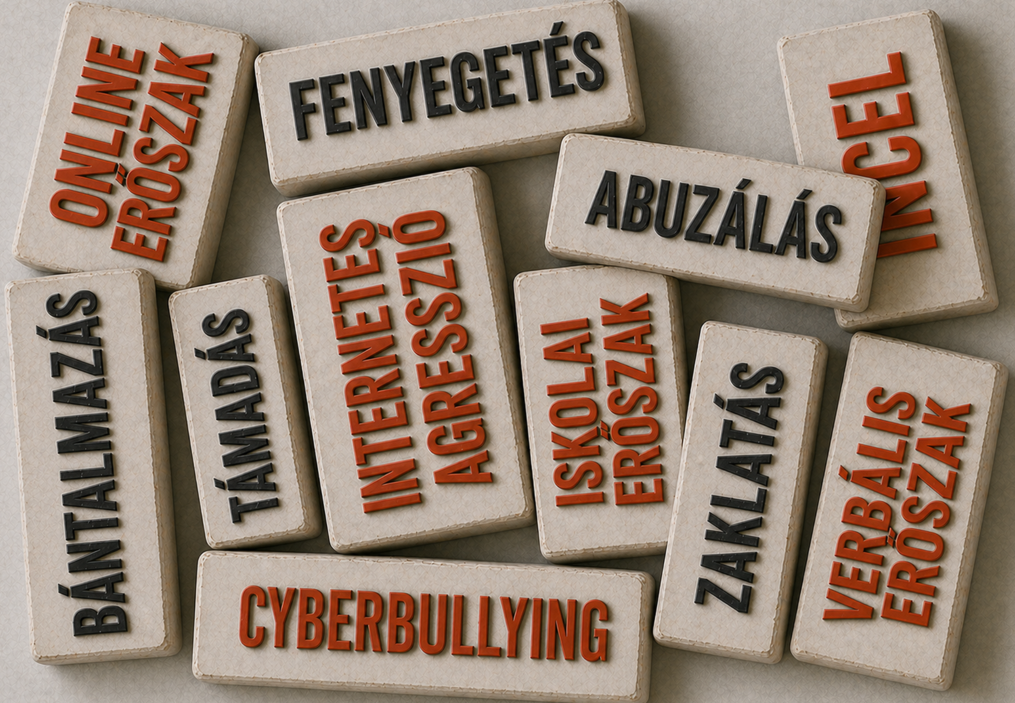 Az erőszakos bűnözés egyes új formái c. konferencia kreatív 3 dimenziós borítóképe